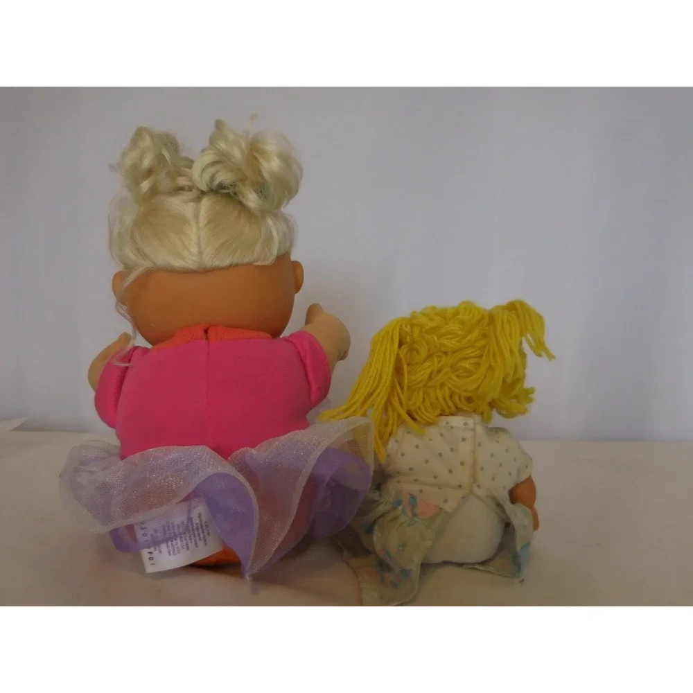 Cabbage Patch Kid Dolls one Large in Pink CPK + 1 small Cabbage patch doll